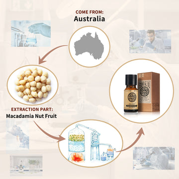 AKARZ DIY Massage Macadamia Nut Oil Australia for Anti-aging, Skin Metabolism & UV Protection